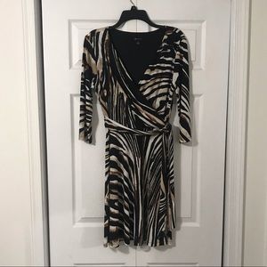 Animal print wrap dress